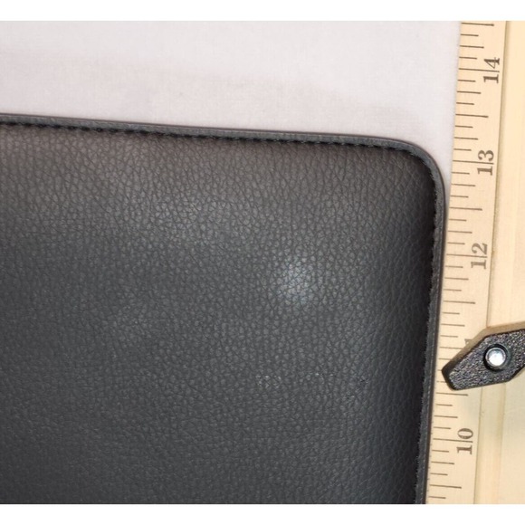 VON HOLZHAUSEN Apple MacBook 13" Black Leather Portfolio Sleeve Cover Ipad - Picture 6 of 6